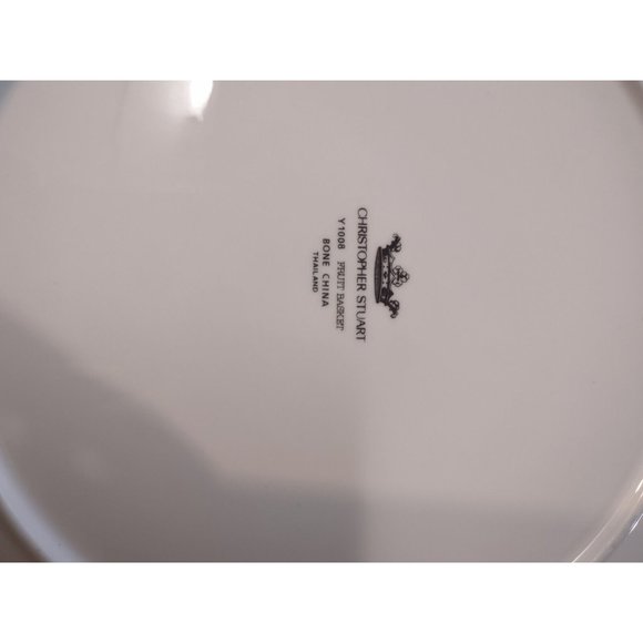 Christopher Stuart Y1008 Fruit Basket pattern Bone China Platter Cake Plate - Picture 14 of 14